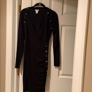 Cache classy black sweater dress with gold detail